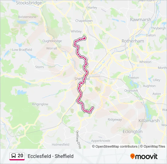 20 Bus Line Map