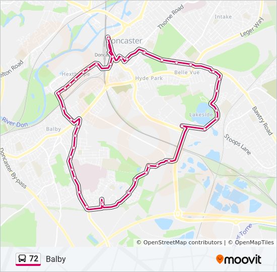 Bus 72 Route Map 72 Route: Schedules, Stops & Maps - Balby (Updated)