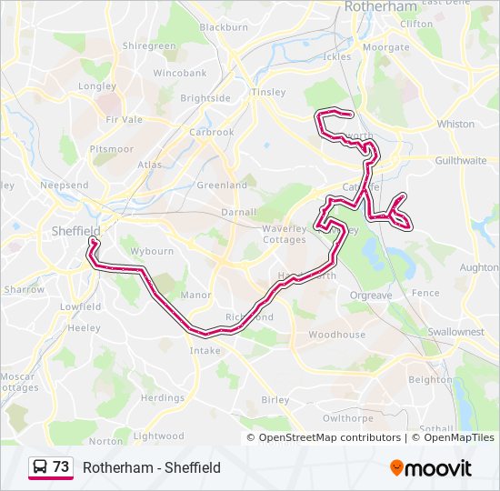 Bus 73 Route Map 73 Route: Schedules, Stops & Maps - Brinsworth (Updated)