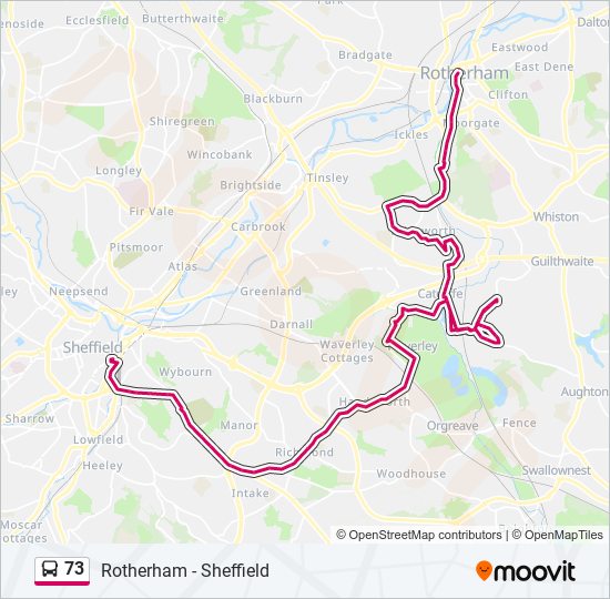 73 bus Line Map