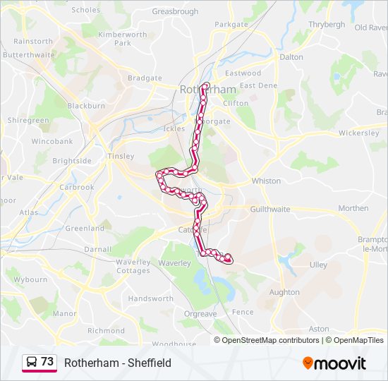 73 bus Line Map