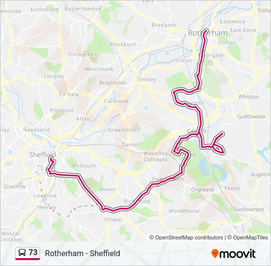 73 Bus Line Map
