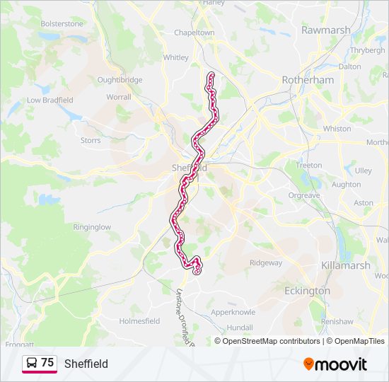 75 bus Line Map