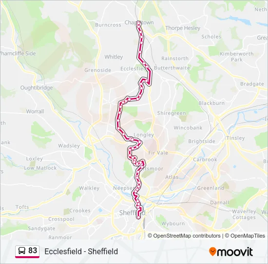 83 Bus Line Map