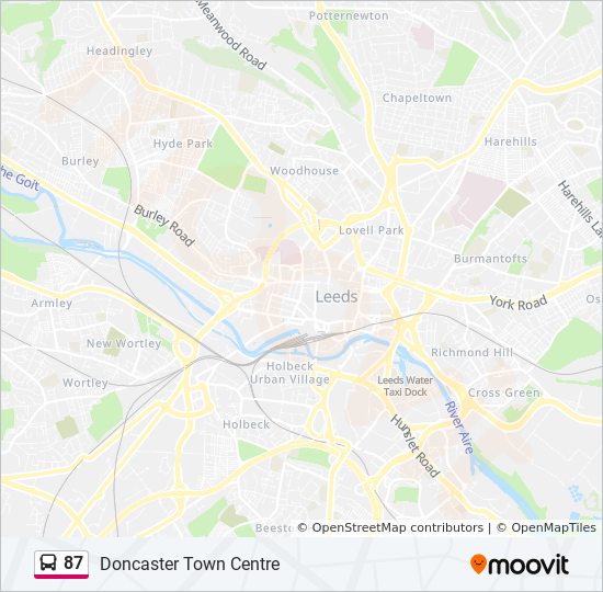 Bus 87 Route Map 87 Route: Schedules, Stops & Maps - Doncaster Town Centre (Updated)