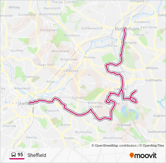 95 Route: Schedules, Stops & Maps - Rotherham Intc Arr (Updated)
