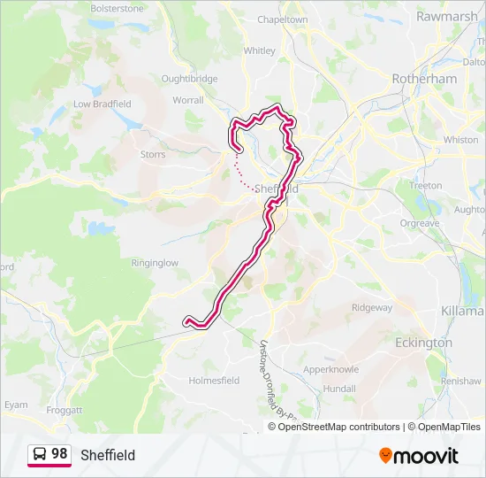 98 Bus Line Map
