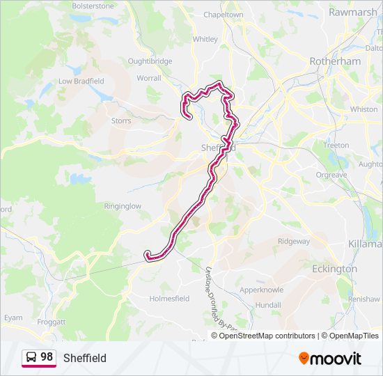 98 bus Line Map