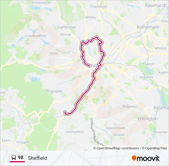 98 Bus Line Map