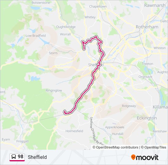 98 Bus Line Map