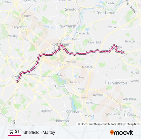 x1 Route: Schedules, Stops & Maps - Maltby (Updated)