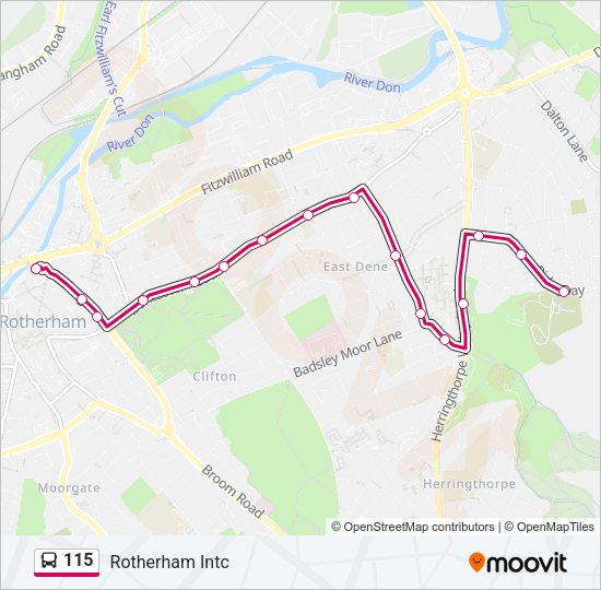 115 Bus Line Map