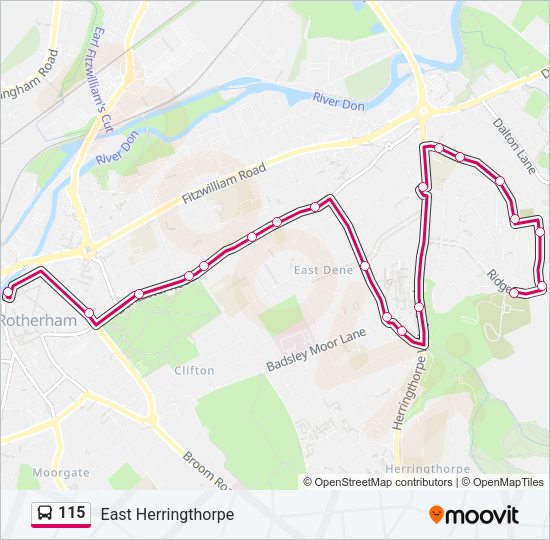 115 Bus Line Map