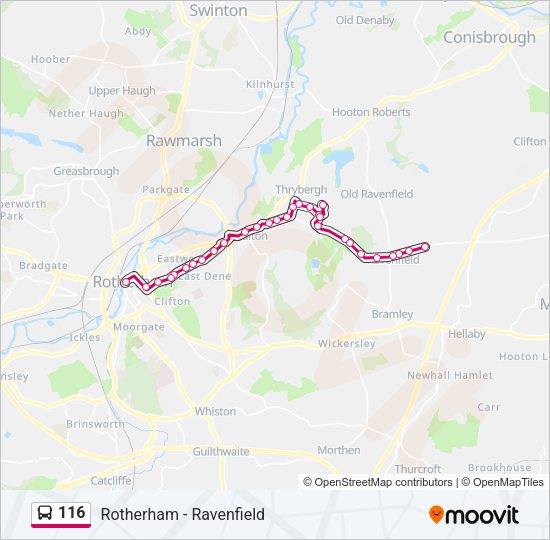 116 Bus Line Map