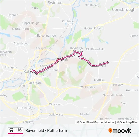 116 Bus Line Map