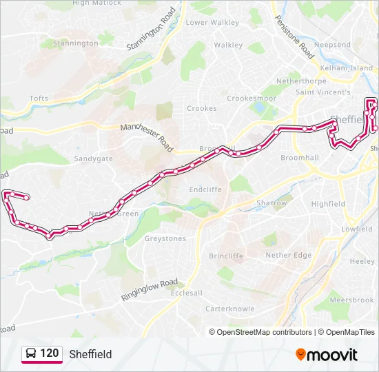120 Bus Line Map