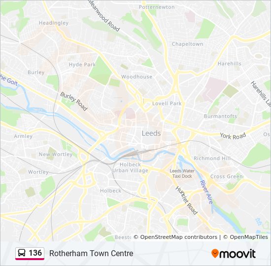 Bus 136 Route Map 136 Route: Schedules, Stops & Maps - Rotherham Town Centre (Updated)