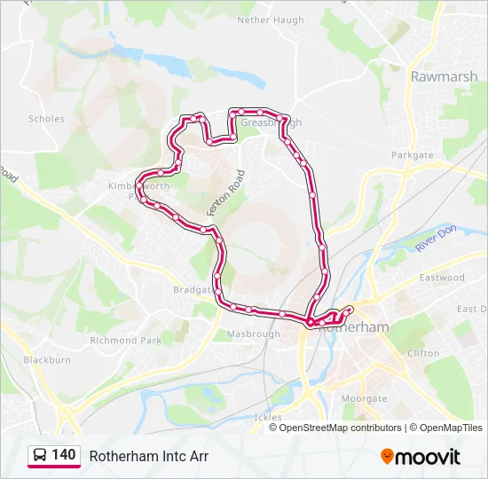 140 Bus Line Map