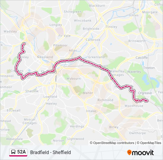 52A Bus Line Map