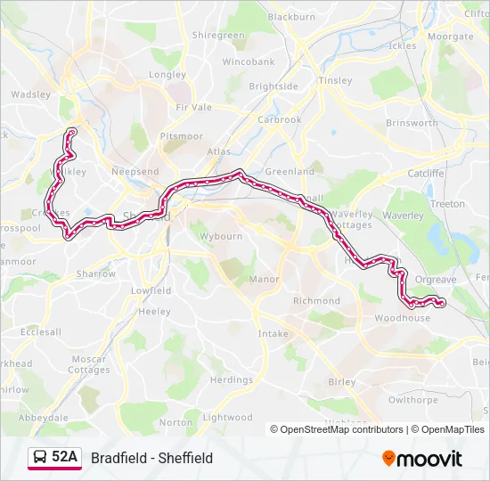 52A Bus Line Map