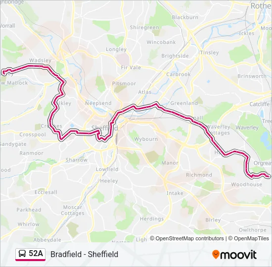 52A Bus Line Map