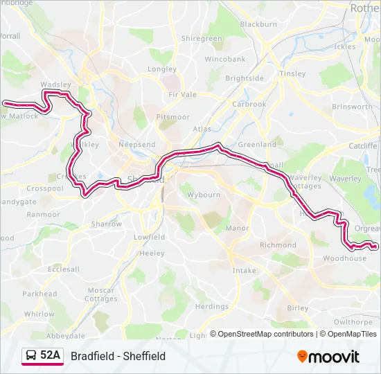 52A Bus Line Map