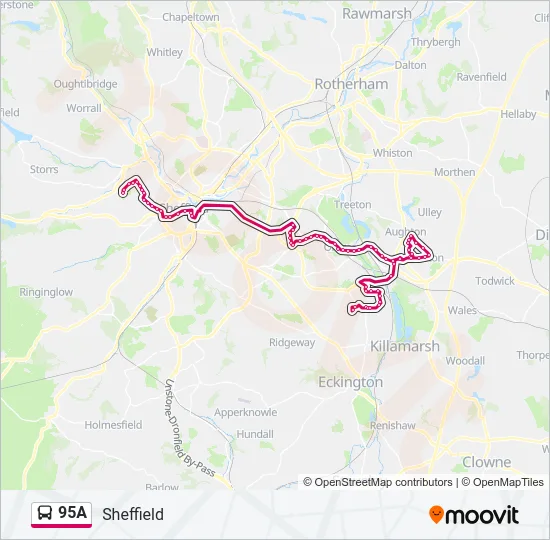 95A Bus Line Map