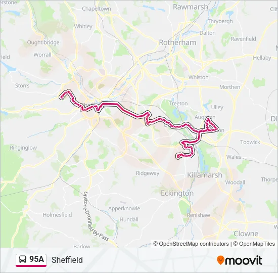 95A Bus Line Map
