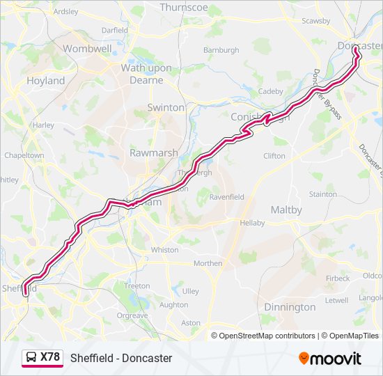 x78 Route: Schedules, Stops & Maps - Sheffield Centre (Updated)