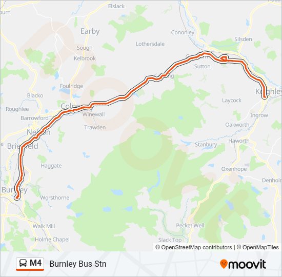 M4 Bus Line Map