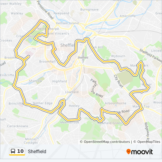 Bus 10 Route Map 10 Route: Schedules, Stops & Maps - Manor Top (Updated)