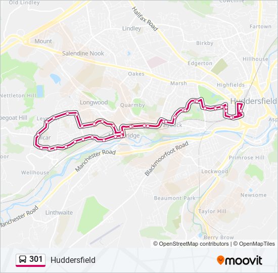 Bus 301 Route Map 301 Route: Schedules, Stops & Maps - Golcar (Updated)