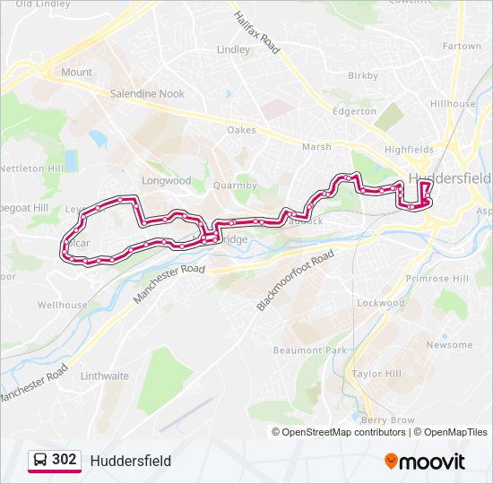 302 Bus Line Map