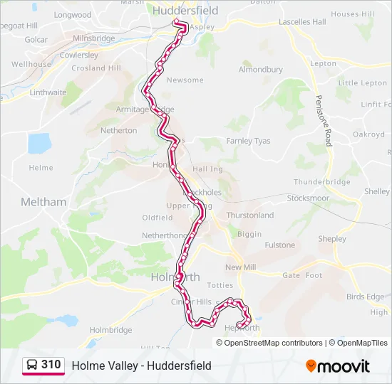 310 Bus Line Map