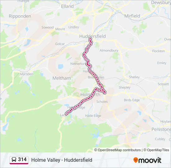 314 Bus Line Map