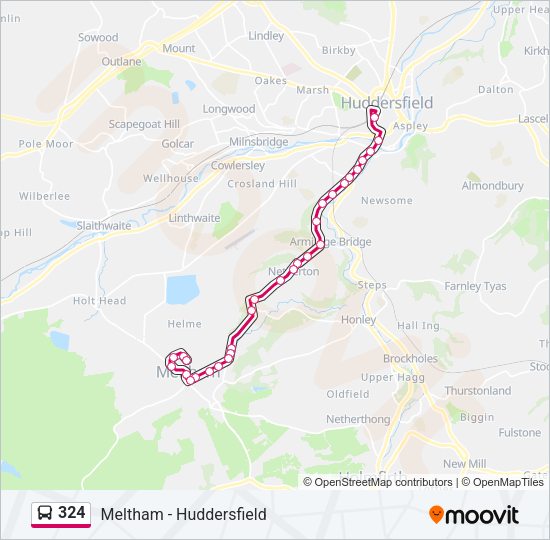 324 Bus Line Map