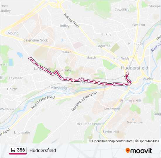 356 Bus Line Map