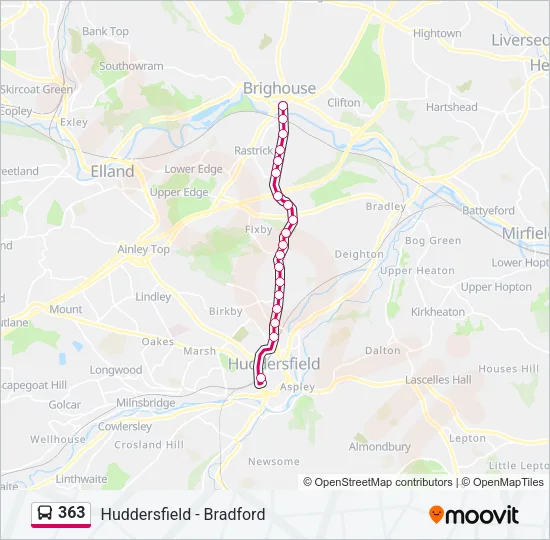 363 Bus Line Map