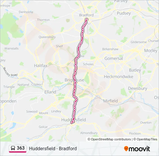 363 Bus Line Map