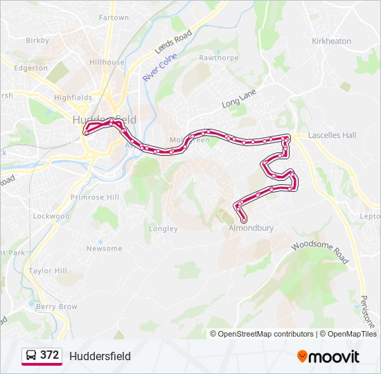 372 bus Line Map