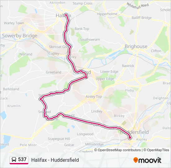 537 Bus Line Map