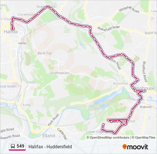 549 Route: Schedules, Stops & Maps - Rastrick (Updated)