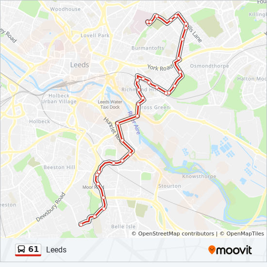 Bus 61 Route Map 61 Route: Schedules, Stops & Maps - Beeston (Updated)