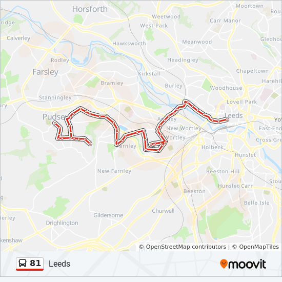 Bus 81 Route Map 81 Route: Schedules, Stops & Maps - Pudsey (Updated)