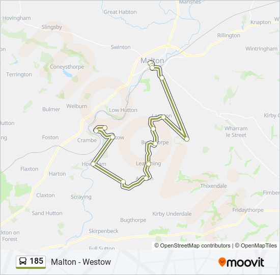 Bus 185 Route Map 185 Route: Schedules, Stops & Maps - Firby (Updated)