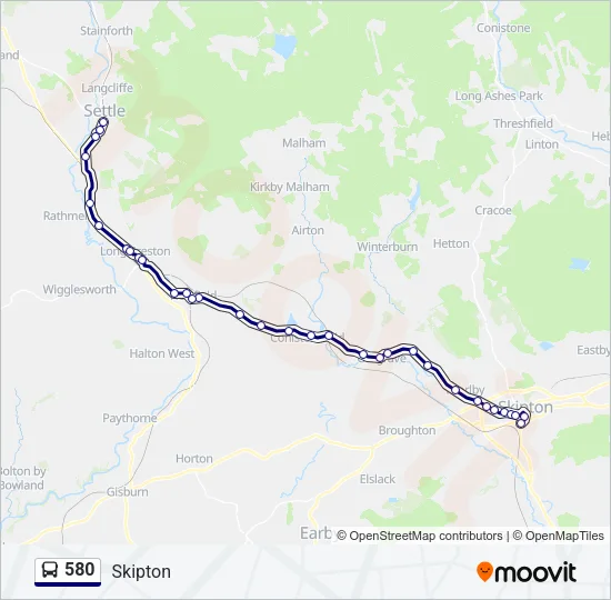580 Bus Line Map