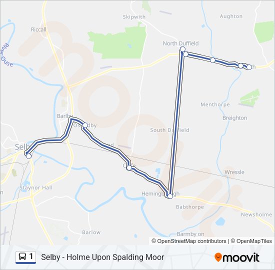 1 Bus Line Map