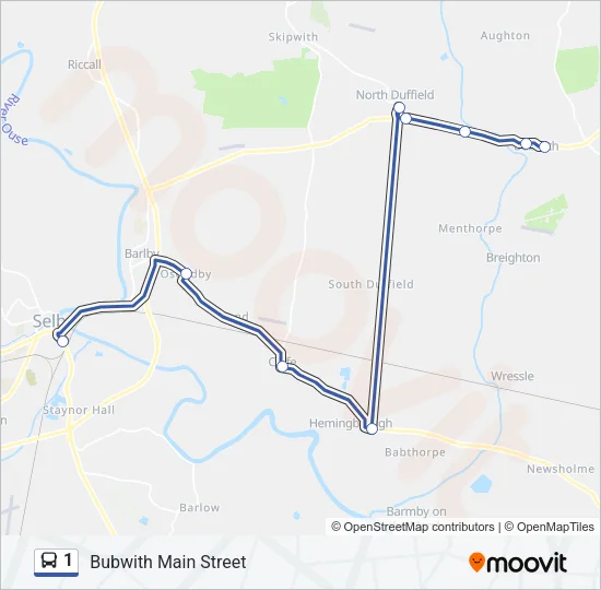 1 Bus Line Map