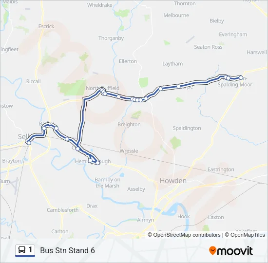 1 Bus Line Map