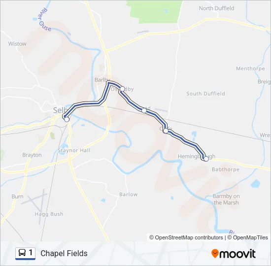 1 Bus Line Map